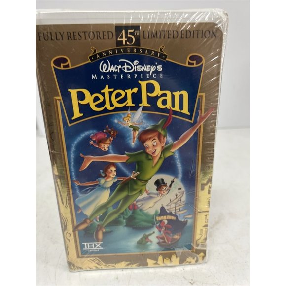 New SEALED VHS Tape Walt Disney Peter Pan Masterpiece 45TH Anniversary - Picture 5 of 12